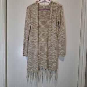 Mudd Girls Knit Fringe Cardigan Size 16
